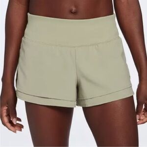 CALIA Kick it Up Active Short Mid Rise Angle Slit Short in Smudge Sage Size XXL
